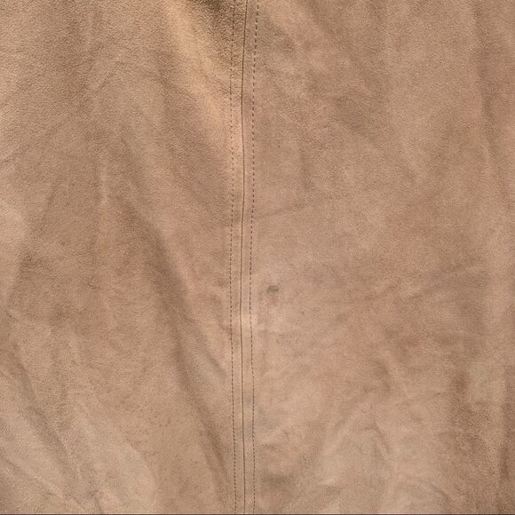 GAP Brown Camel Genuine Goat Suede Shell Top - Picture 6 of 13
